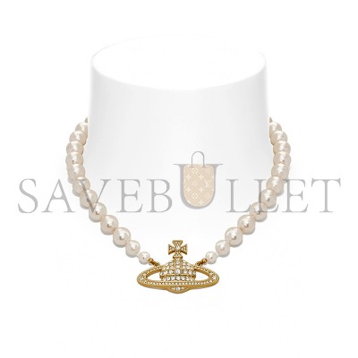 VIVIENNE WESTWOOD ONE ROW PEARL CHOKER NECKLACE VIVIENNE WESTWOOD ONE ROW PEARL CHOKER NECKLACE